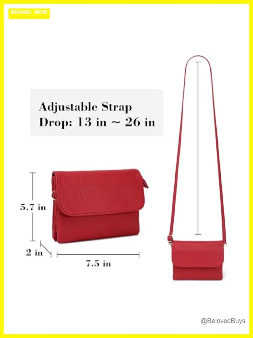 RFID Blocking Small Vegan Leather Crossbody Bag for Travel